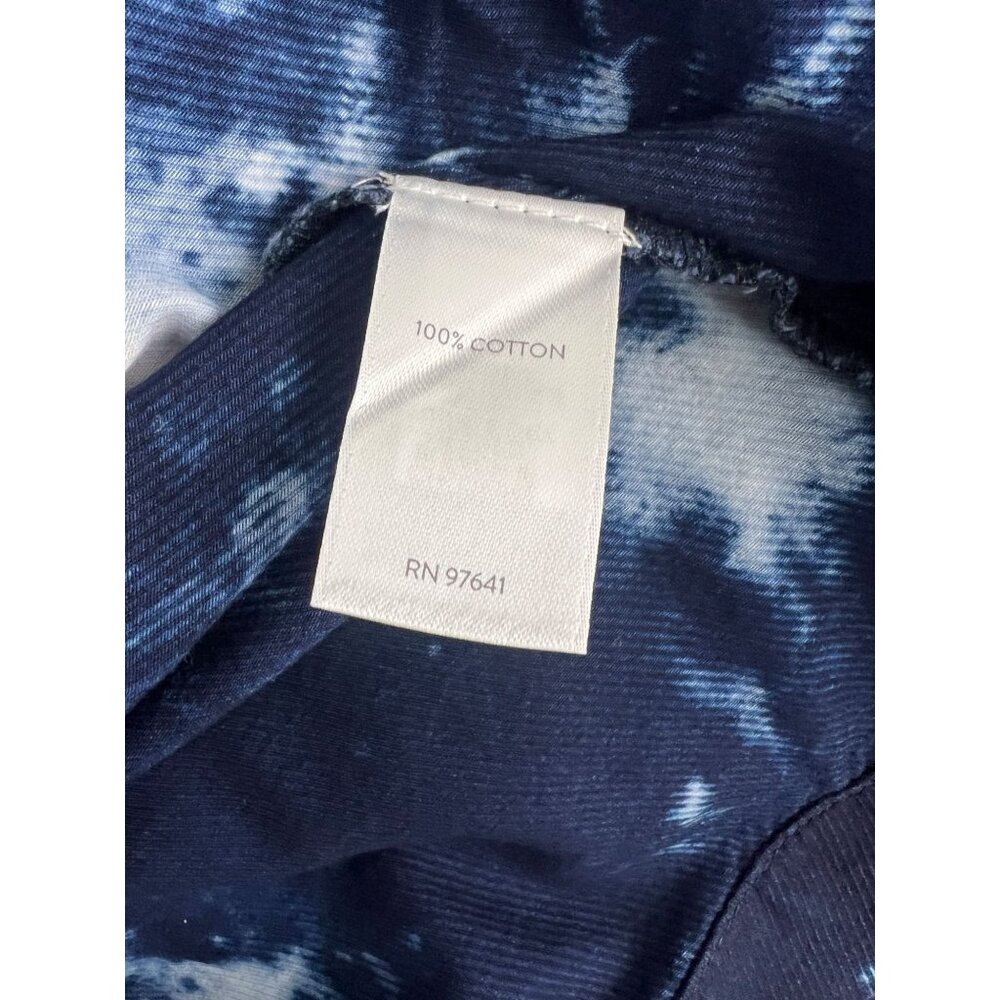 NWT J.jill Pure Jill INDIGO 2X Boxy Lagenlook Cotton Blouse Shirt Top Tie-Dye - Picture 6 of 6